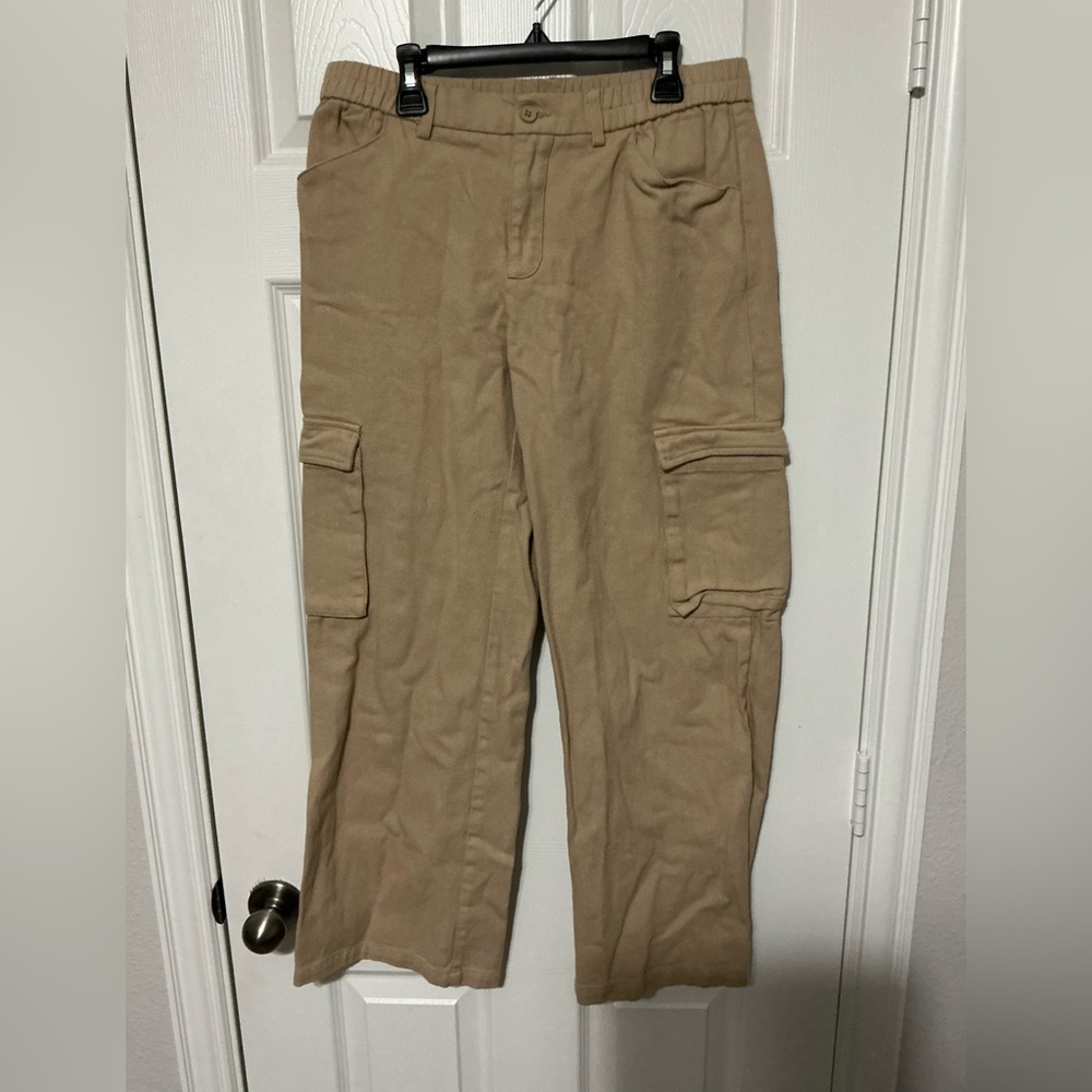 SHEIN Women's Tan Flare Cargo Pants